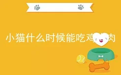 小猫什么时候能吃鸡胸肉