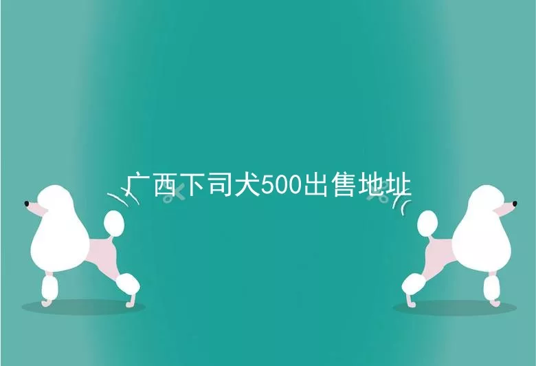 广西下司犬500出售地址