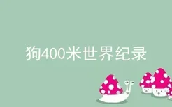 狗400米世界纪录