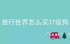 旅行世界怎么买37级狗