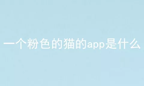 一个粉色的猫的app是什么