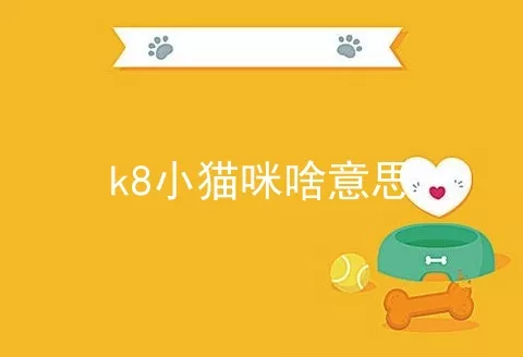 k8小猫咪啥意思