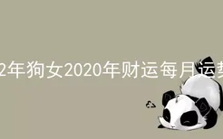 82年狗女2020年财运每月运势