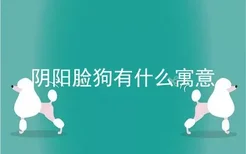 阴阳脸狗有什么寓意