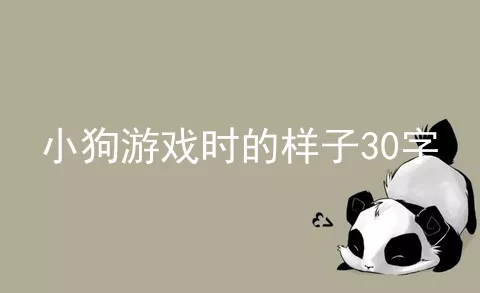 小狗游戏时的样子30字