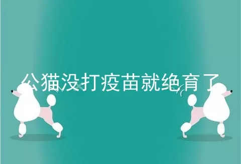 公猫没打疫苗就绝育了