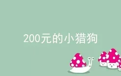 200元的小猎狗