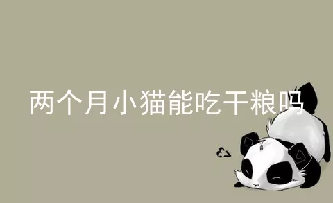 两个月小猫能吃干粮吗