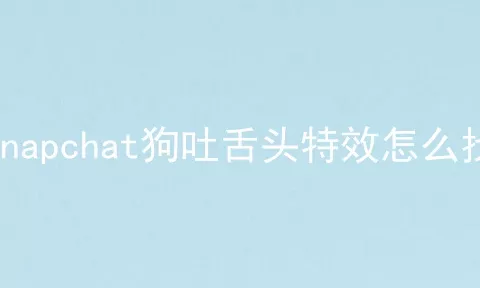 snapchat狗吐舌头特效怎么找