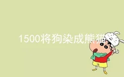 1500将狗染成熊猫