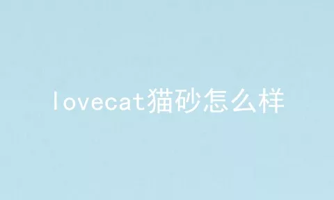 lovecat猫砂怎么样
