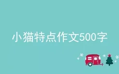 小猫特点作文500字