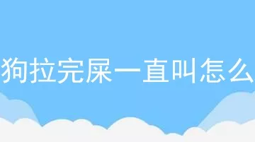 小狗拉完屎一直叫怎么办