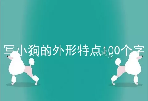 写小狗的外形特点100个字