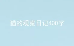 猫的观察日记400字