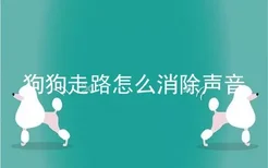 狗狗走路怎么消除声音