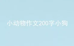 小动物作文200字小狗