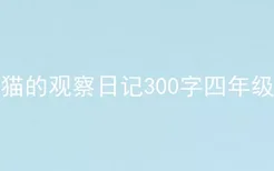 猫的观察日记300字四年级