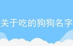 关于吃的狗狗名字