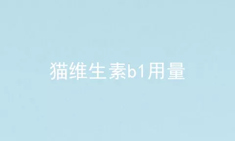 猫维生素b1用量