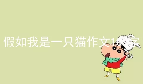 假如我是一只猫作文100字