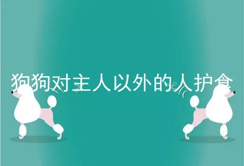 狗狗对主人以外的人护食