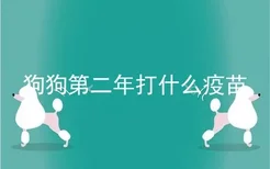 狗狗第二年打什么疫苗