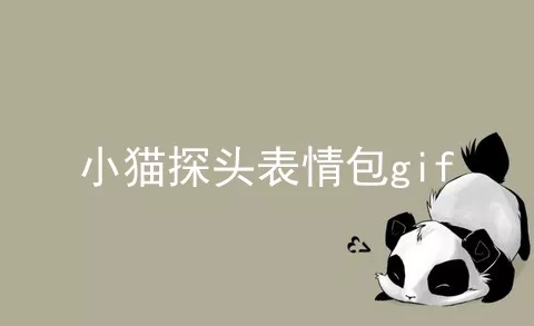 小猫探头表情包gif