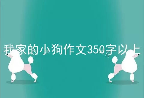 我家的小狗作文350字以上