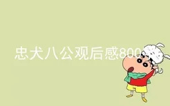 忠犬八公观后感800字