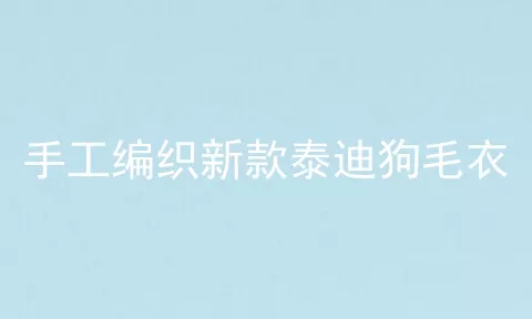 手工编织新款泰迪狗毛衣