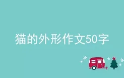 猫的外形作文50字