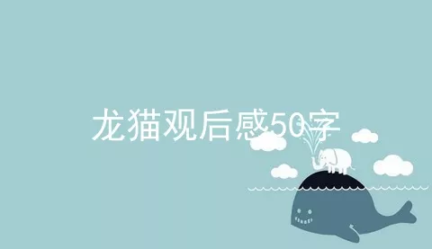 龙猫观后感50字