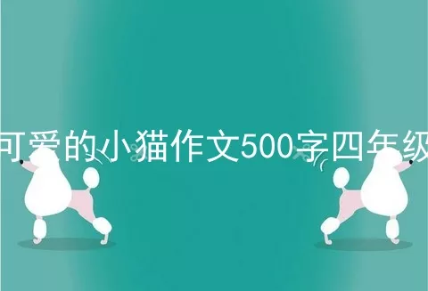 可爱的小猫作文500字四年级