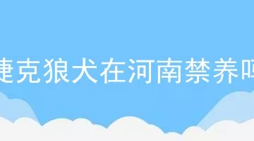 捷克狼犬在河南禁养吗