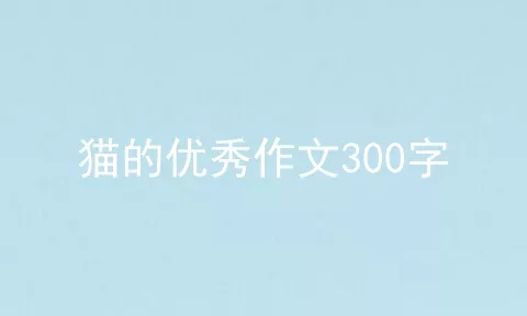 猫的优秀作文300字