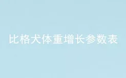 比格犬体重增长参数表