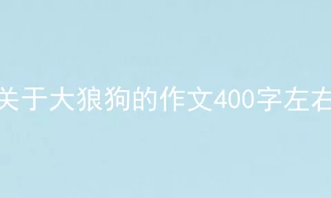 关于大狼狗的作文400字左右