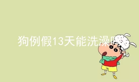 狗例假13天能洗澡吗