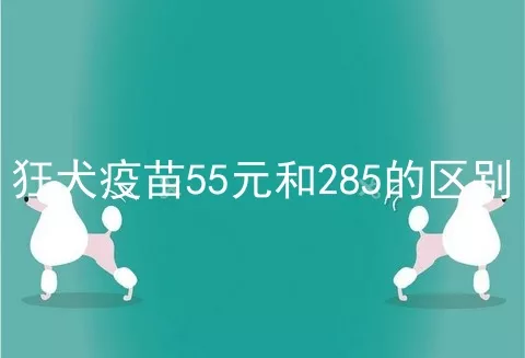 狂犬疫苗55元和285的区别