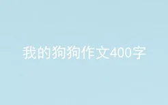 我的狗狗作文400字