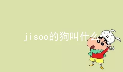 jisoo的狗叫什么