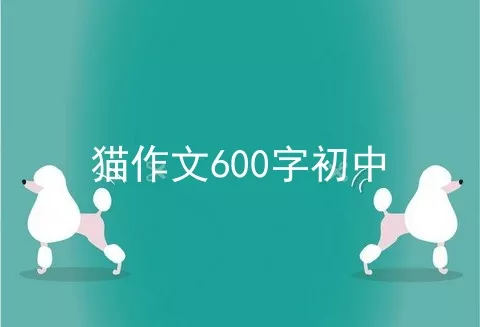 猫作文600字初中