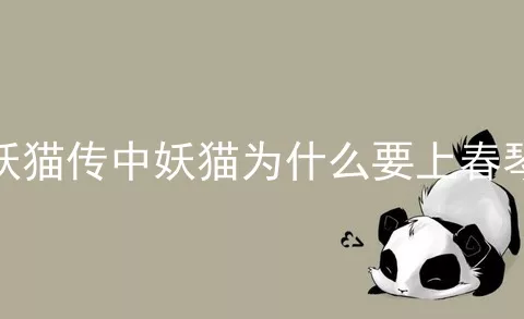 妖猫传中妖猫为什么要上春琴