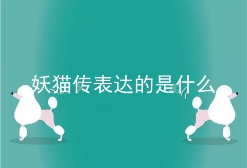 妖猫传表达的是什么