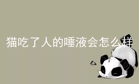 猫吃了人的唾液会怎么样