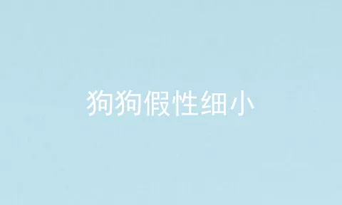 狗狗假性细小