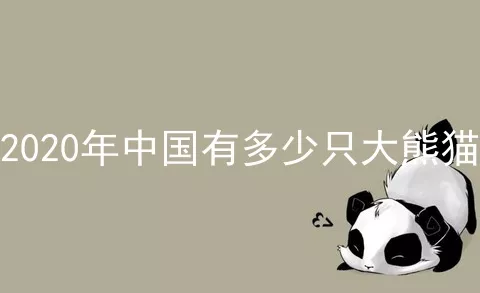 2020年中国有多少只大熊猫