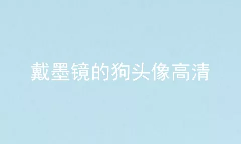 戴墨镜的狗头像高清