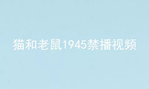 猫和老鼠1945禁播视频